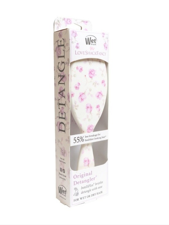 NWT LoveShackFancy x Wet Brush Original Detangler Hair Brush– Ribbon Rosa Flora main image 5